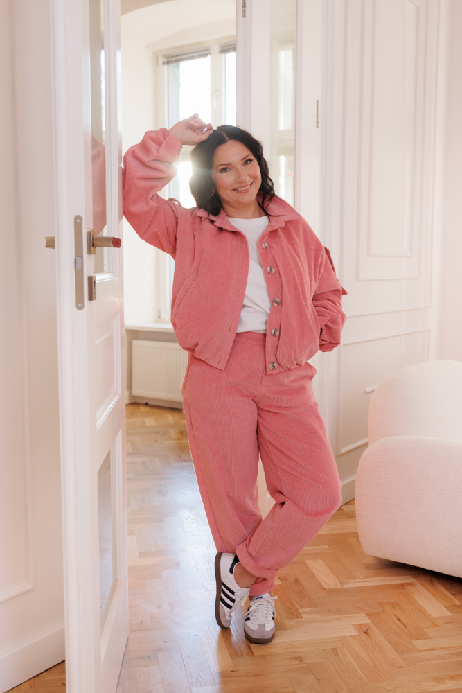 SPODNIE SZTRUKSOWE FORELLA RÓŻ